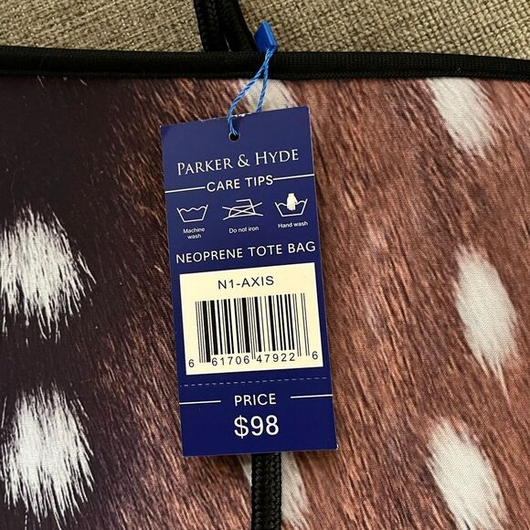Parker & Hide Expandable Exclusive Neoprene Collection Tote Bag W/Wristlet NWT - Picture 5 of 8